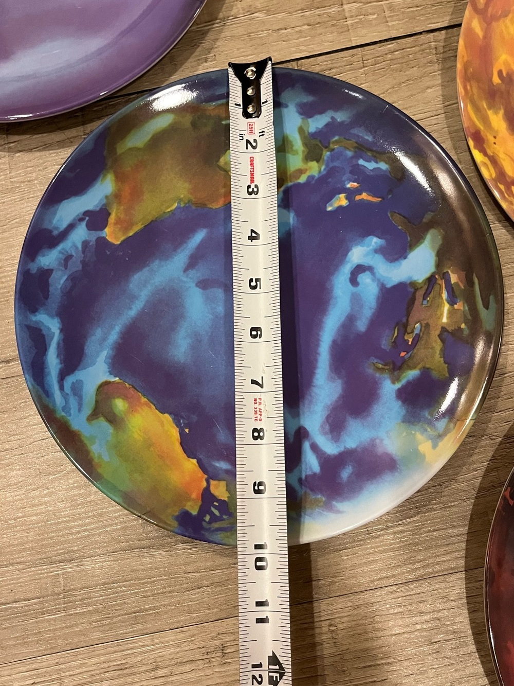 Melamine 10” Solar System Space Planet Plates Unemployed Philosophers Guild - Picture 5 of 6